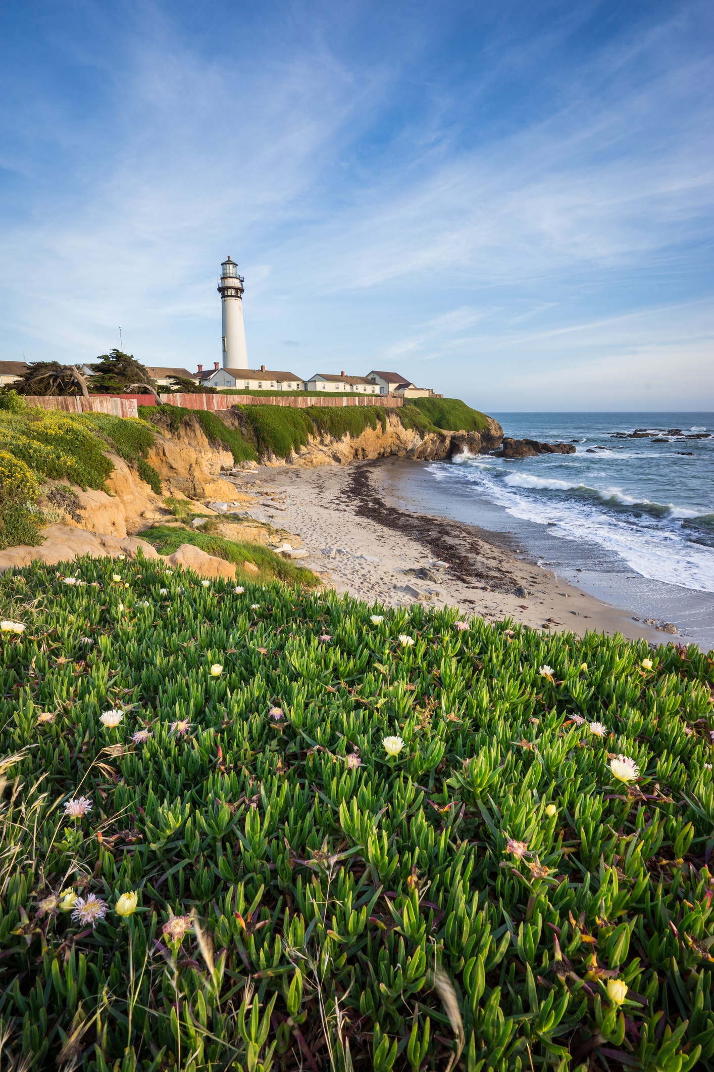 View of the Pigeon Point Light Station State Historic Park in California.