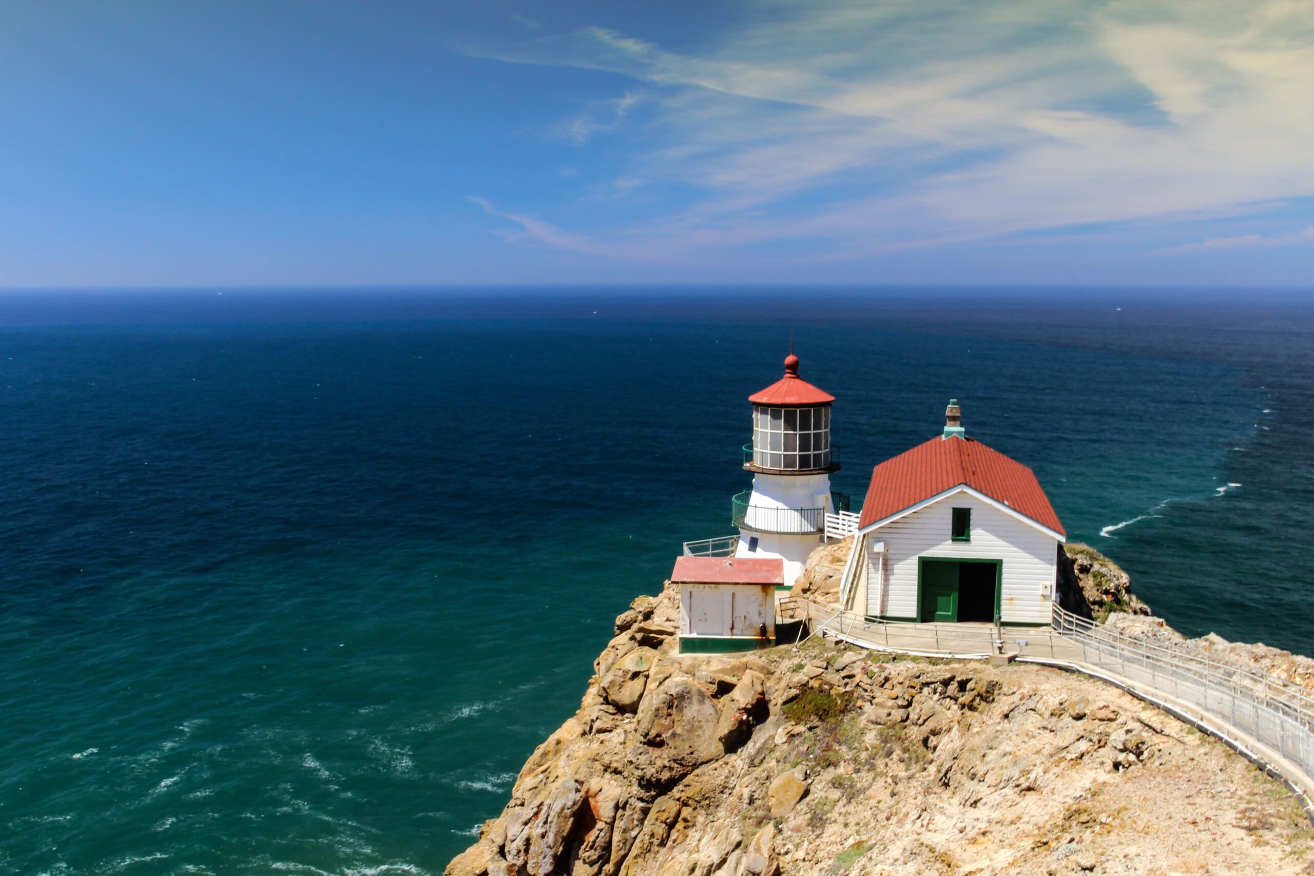 The Point Reyes Lighthouse in Point Reyes, CA.